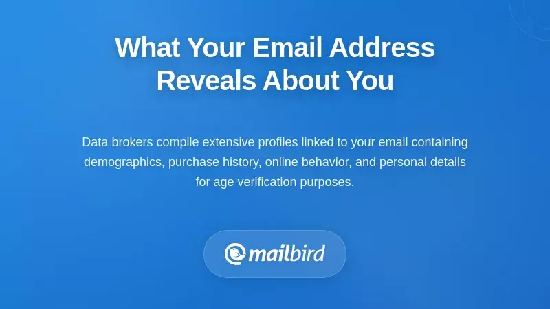 Infographic displaying personal data revealed by email addresses to tracking companies
