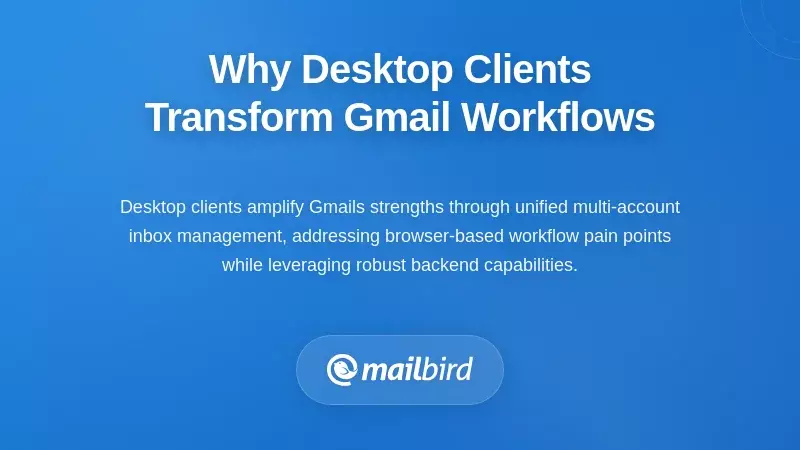 Desktop email client interface with keyboard shortcuts and unified inbox view