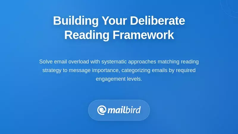 Framework diagram showing systematic email triage strategy for reading versus skimming decisions