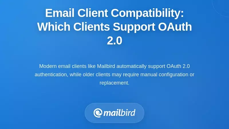 Email Client Compatibility: Which Clients Support OAuth 2.0