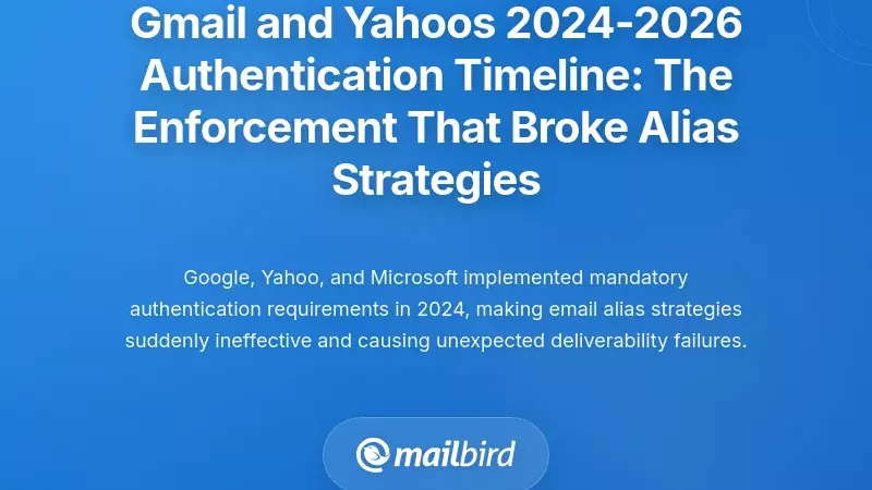 Gmail and Yahoo's 2024-2026 Authentication Timeline: The Enforcement That Broke Alias Strategies