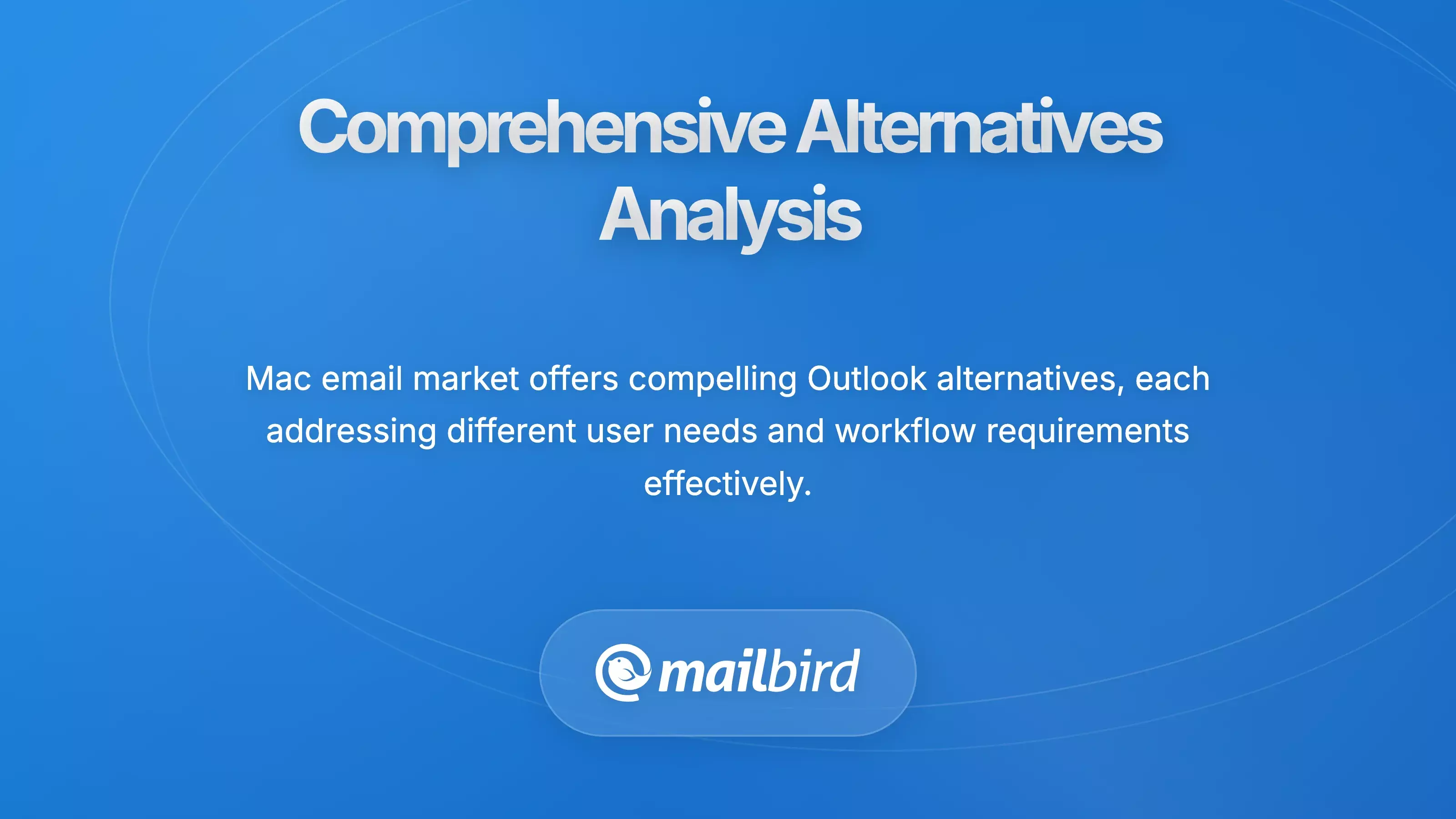 Comparison chart of top Mac email alternatives to Microsoft Outlook for 2025