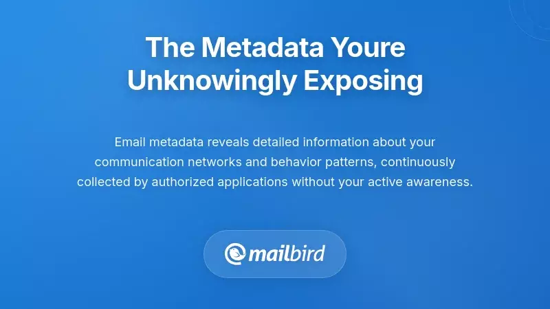 Metadata exposure visualization from connected email and calendar applications