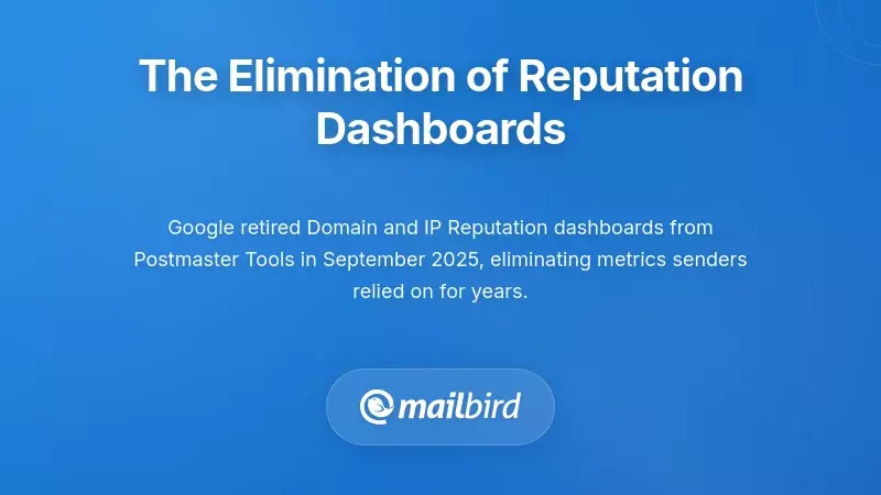Google Postmaster Tools interface displaying retired domain and IP reputation dashboard features