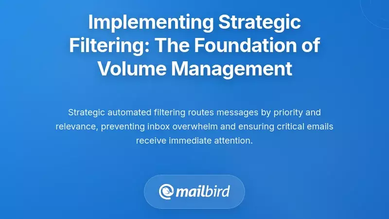 Implementing Strategic Filtering: The Foundation of Volume Management