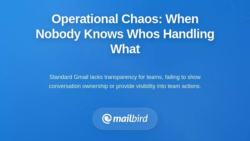 Operational Chaos: When Nobody Knows Who's Handling What
