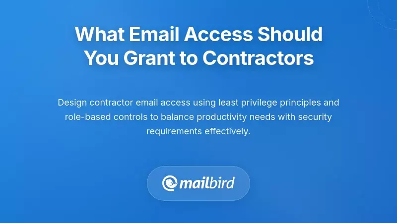 Dashboard showing contractor email permission settings and access levels in email management system