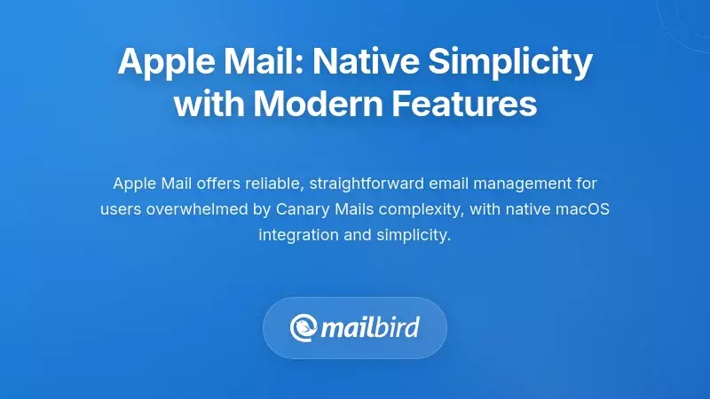 Apple Mail interface on macOS showing native email client features and clean design