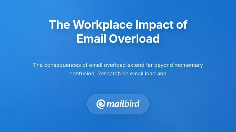 Workplace stress illustration showing the impact of email overload on productivity and mental health