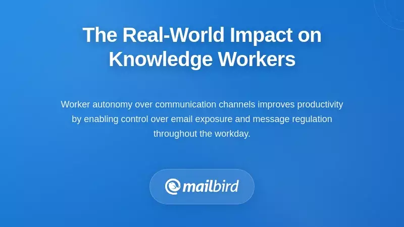 Knowledge worker struggling with always-on email notifications reducing autonomy