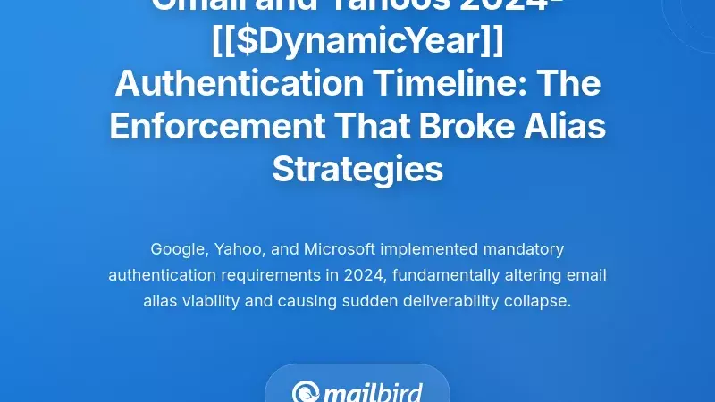 Gmail and Yahoo's 2024-2026 Authentication Timeline: The Enforcement That Broke Alias Strategies