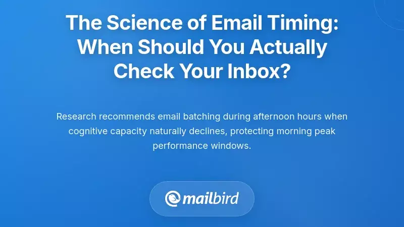 The Science of Email Timing: When Should You Actually Check Your Inbox?