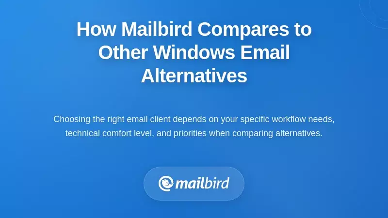 How Mailbird Compares to Other Windows Email Alternatives