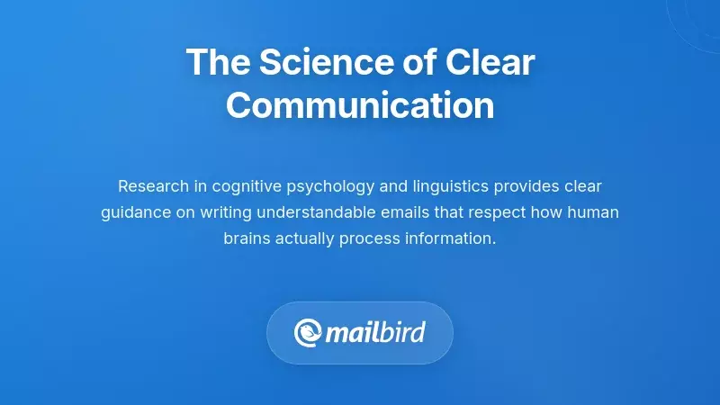 Clear communication principles and cognitive psychology applied to email writing