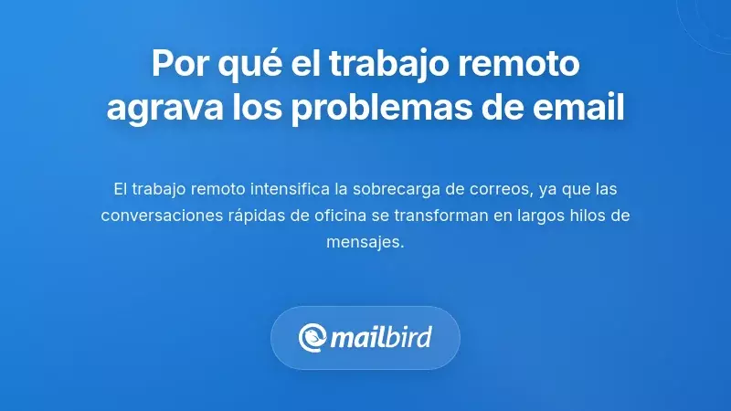 Miembro del equipo remoto luchando con el aumento del volumen de correos electr&oacute;nicos mientras trabaja desde casa