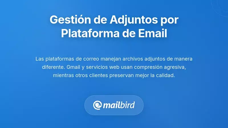 Comparaci&oacute;n de plataformas de correo que muestran diferentes m&eacute;todos de manejo y compresi&oacute;n de archivos adjuntos