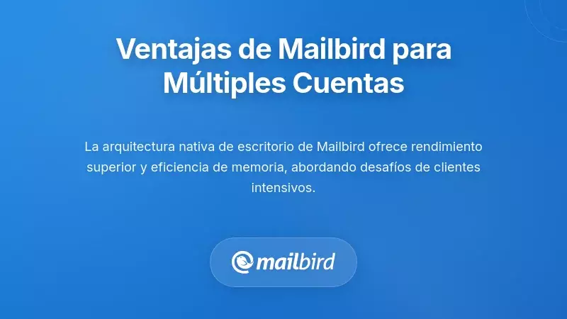 Ventajas de rendimiento de Mailbird para usuarios con m&uacute;ltiples cuentas