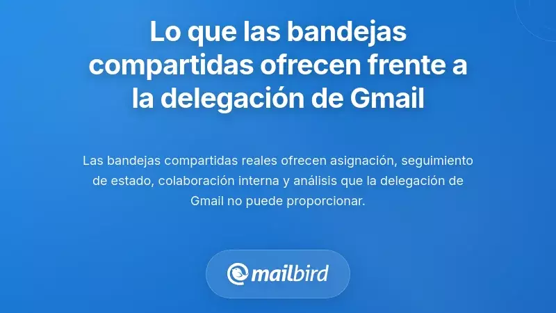 Lo que los verdaderos sistemas de bandejas compartidas ofrecen y que la delegación de Gmail no puede