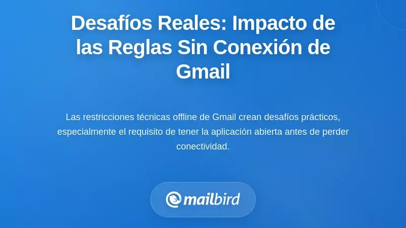 Desafíos en el Mundo Real: Cómo las Reglas de Gmail para el Acceso sin Conexión Impactan los Flujos de Trabajo Diarios