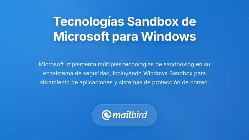Tecnolog&iacute;as complementarias de sandbox de Microsoft para usuarios de Windows