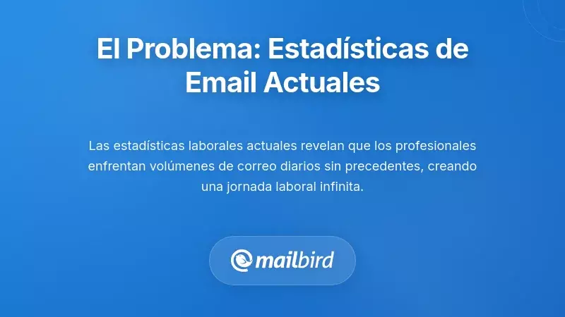Infografía de estadísticas de correo electrónico que muestra datos de comunicación en el lugar de trabajo y tendencias de volumen de mensajes