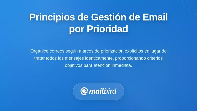 Marco visual para la gesti&oacute;n de correo electr&oacute;nico basada en prioridades con estructura de bandeja de entrada categorizada
