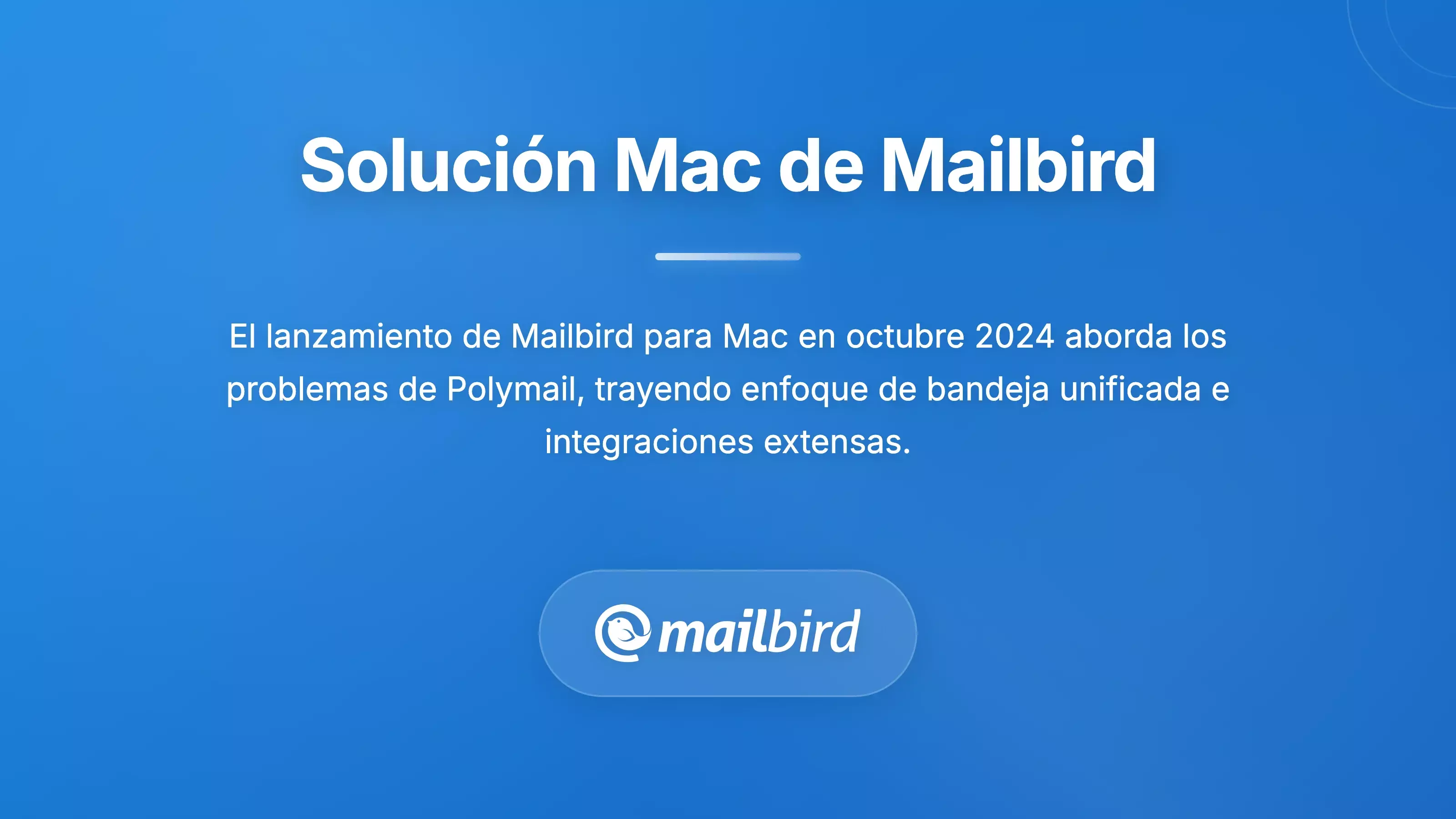 Interfaz del cliente de correo Mailbird para Mac que muestra una alternativa fiable a Polymail