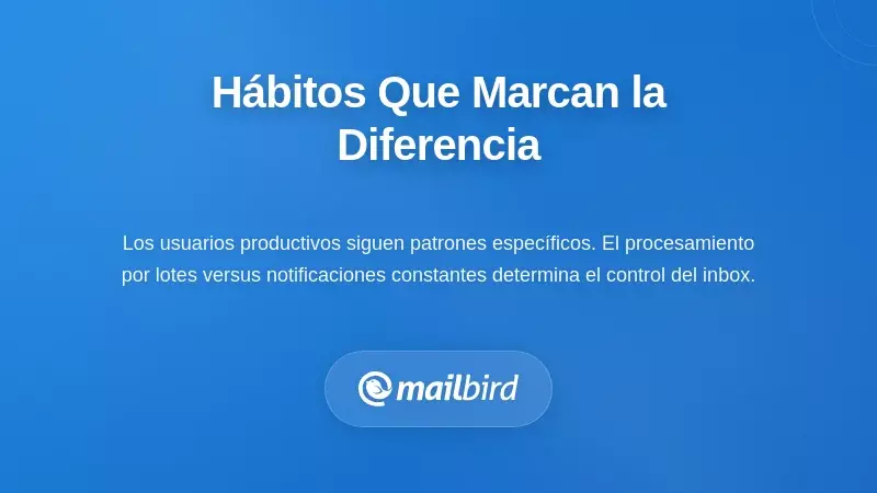 Horario de revisi&oacute;n por lotes de correo electr&oacute;nico que muestra el m&eacute;todo de 2-4 veces al d&iacute;a utilizado por personas altamente productivas