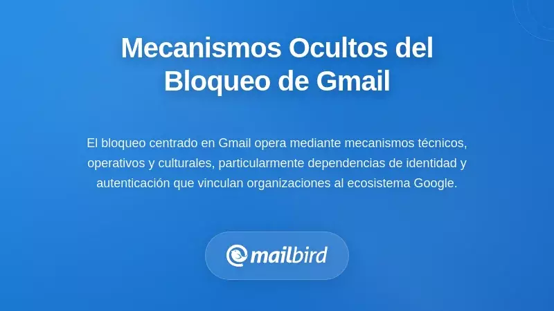 Los mecanismos ocultos que crean bloqueo de proveedores en servicios en la nube centrado en Gmail