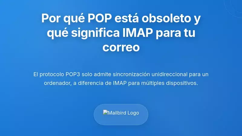 Diagrama comparativo de los protocolos de correo electrónico POP e IMAP mostrando las diferencias de sincronización servidor-cliente