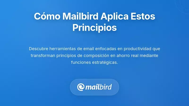 Interfaz del cliente de correo Mailbird mostrando herramientas de composición y funciones de plantilla para una escritura eficiente