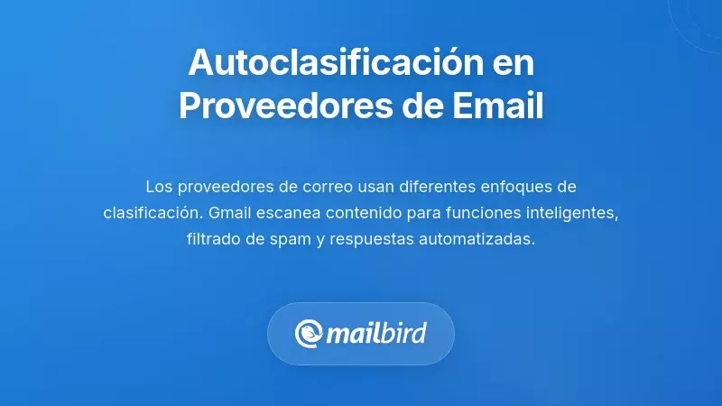 Cómo los principales proveedores de correo electrónico implementan la auto-clasificación