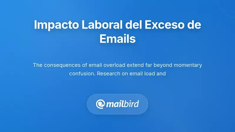 Ilustración del estrés laboral que muestra el impacto de la sobrecarga de correo en la productividad y la salud mental
