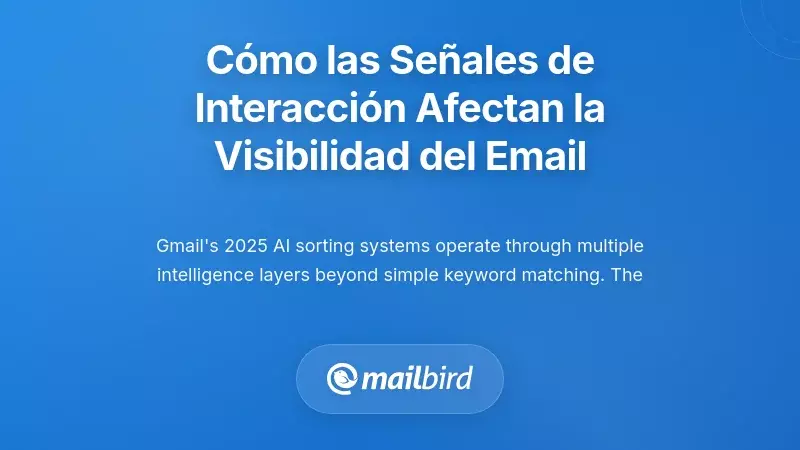 Tablero de se&ntilde;ales de compromiso de Gmail AI que muestra la reputaci&oacute;n del remitente y las m&eacute;tricas de visibilidad del correo