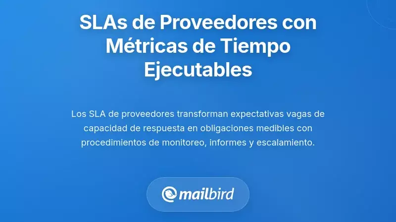 Diseñando Acuerdos de Nivel de Servicio (SLAs) para Proveedores con Métricas de Tiempo de Respuesta Aplicables