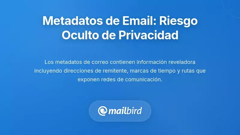 Visualizaci&oacute;n de los riesgos de privacidad de los metadatos de correo electr&oacute;nico que muestra datos de seguimiento ocultos en los encabezados de email
