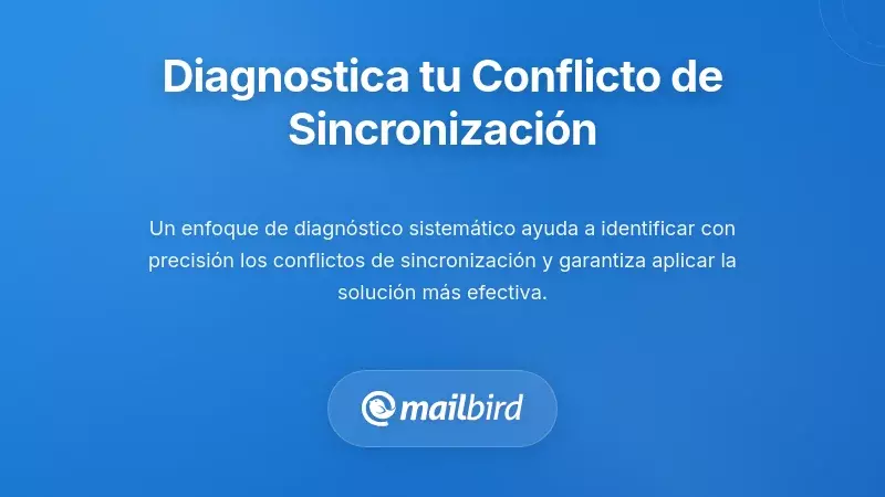Flujo de trabajo diagnóstico para identificar problemas de sincronización de Outlook y Mailbird en el cliente de correo Mailbird