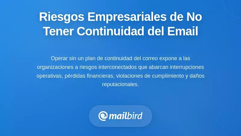 Los Riesgos Empresariales Multifacéticos de No Tener un Plan de Continuidad de Correo Electrónico