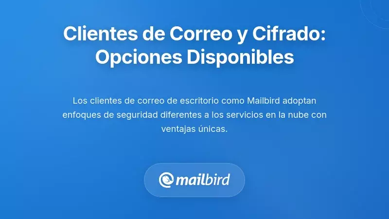 Clientes de correo electr&oacute;nico de escritorio y cifrado: comprendiendo tus opciones