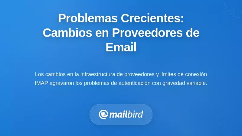 Problemas Compuestos: Cambios en la Infraestructura del Proveedor de Correo