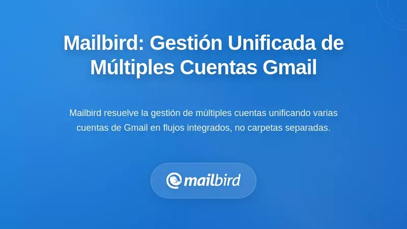 El enfoque unificado de Mailbird para la gestión de múltiples cuentas de Gmail