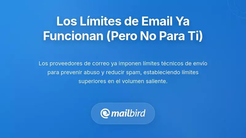 Límites de infraestructura de correo electrónico y límites técnicos de envío que protegen la reputación del servidor