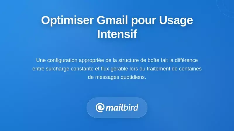Optimiser la pr&eacute;sentation de la bo&icirc;te de r&eacute;ception Gmail pour une utilisation intensive