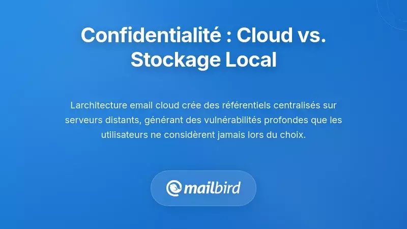 Diff&eacute;rences d'architecture de confidentialit&eacute; : mod&egrave;les de stockage local vs. bas&eacute; sur le cloud