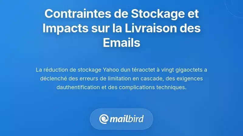 Contraintes de stockage et leurs effets en cascade sur la délivrance des emails