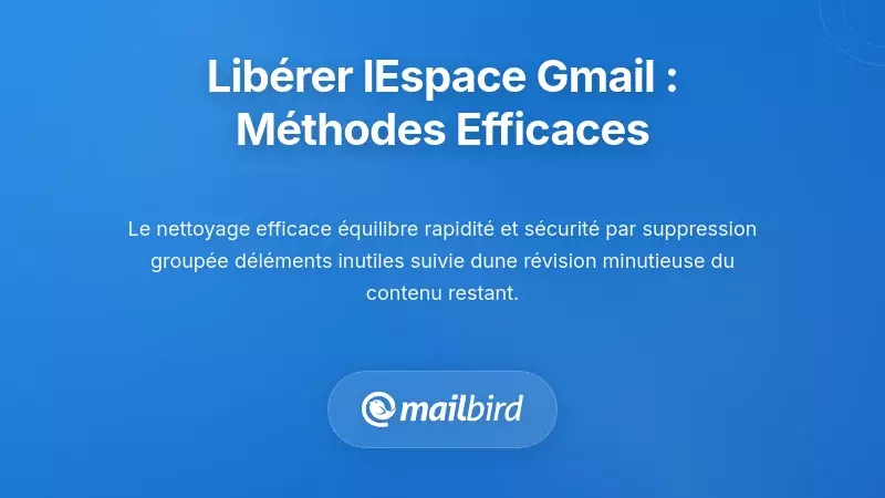 M&eacute;thodes Pratiques pour Lib&eacute;rer de l'Espace de Stockage Gmail Imm&eacute;diatement