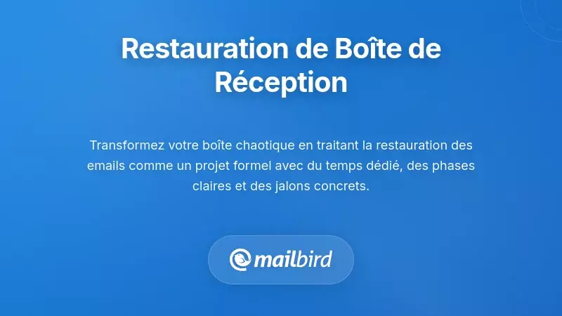 Processus de nettoyage de la bo&icirc;te de r&eacute;ception des e-mails avec des dossiers et &eacute;tiquettes organis&eacute;s
