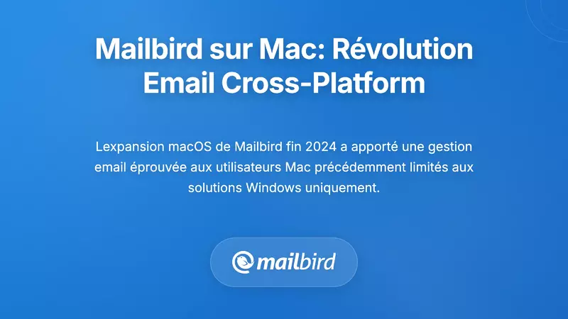 Int&eacute;gration de Zoho Workplace Mail avec Mailbird : le meilleur des deux mondes