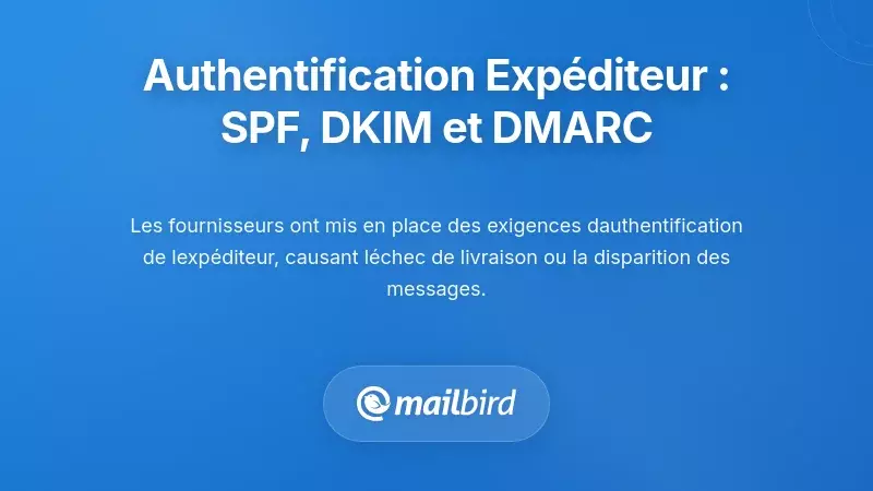 Exigences d'Authentification de l'Expéditeur : Application de SPF, DKIM et DMARC