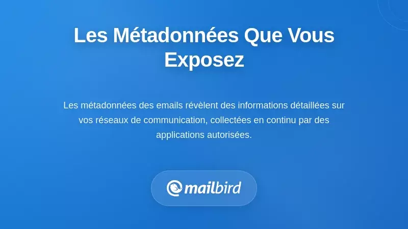 Visualisation de l'exposition des métadonnées provenant d'applications de messagerie et de calendrier connectées